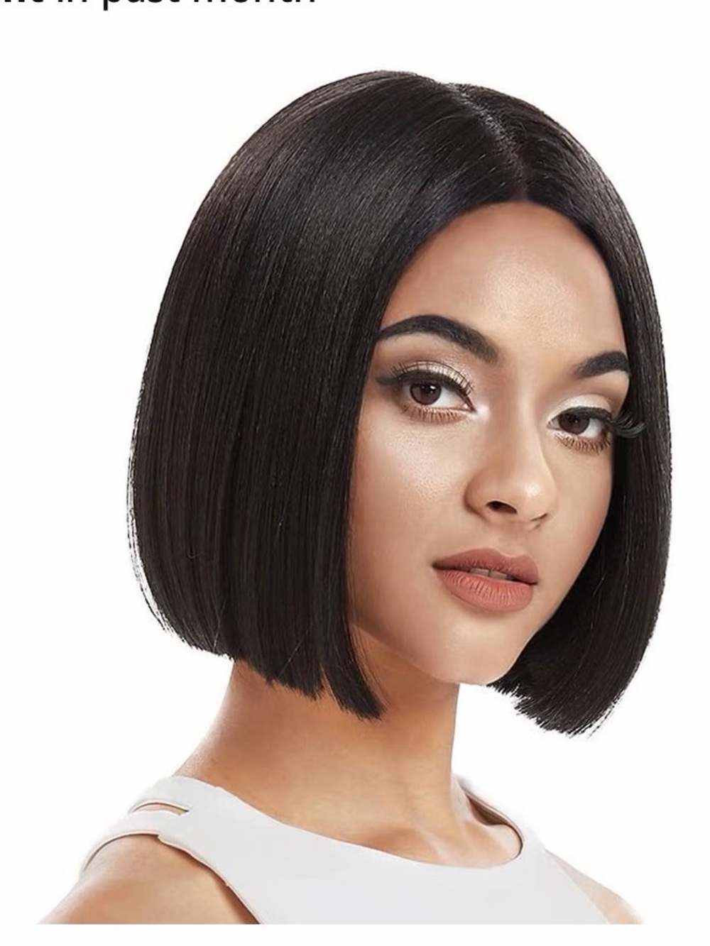 NOBLE Black Bob Wig Straight T Part HD Lace Front 150% Density,10”synthetic
